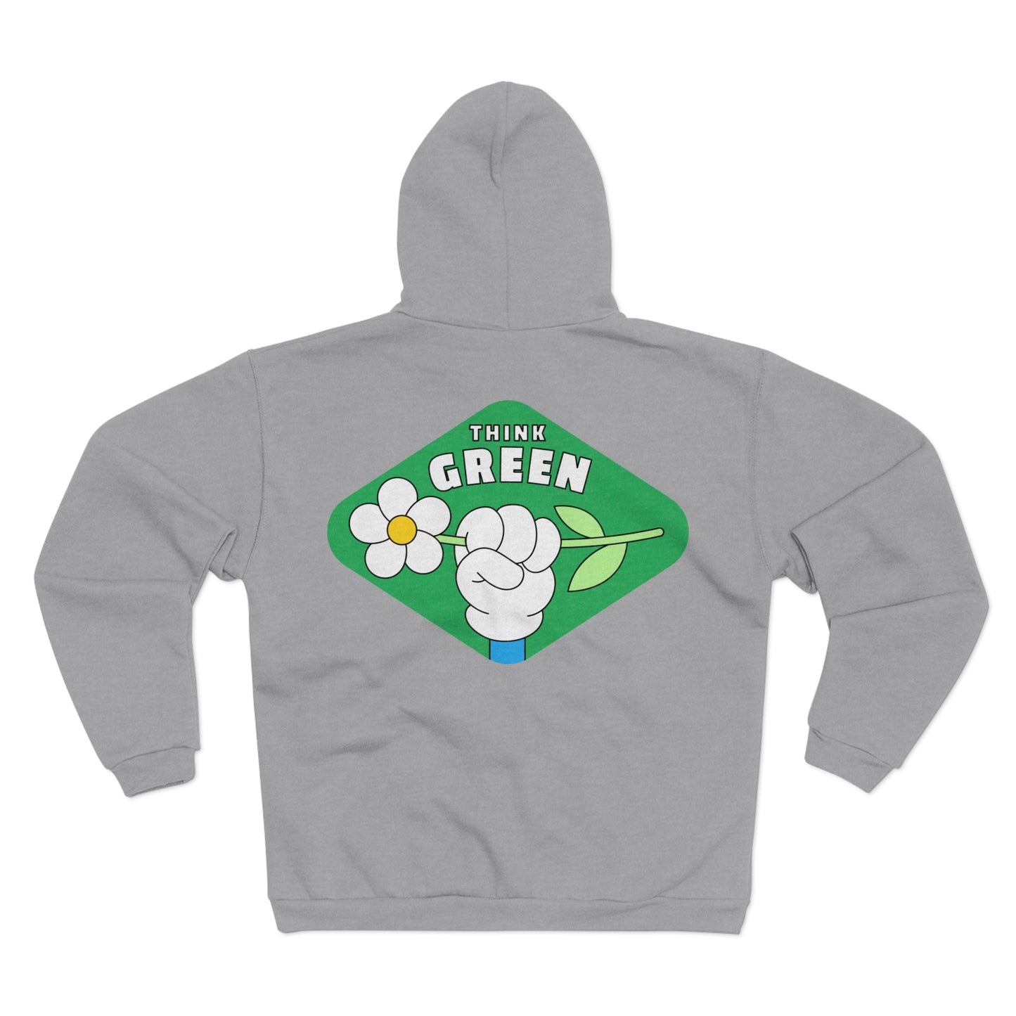 Eco-Friendly Unisex Hooded Zip Sweatshirt.