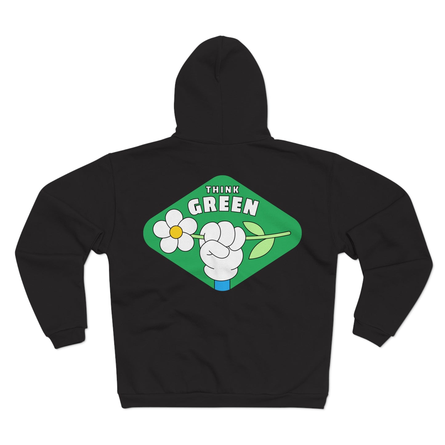Eco-Friendly Unisex Hooded Zip Sweatshirt.