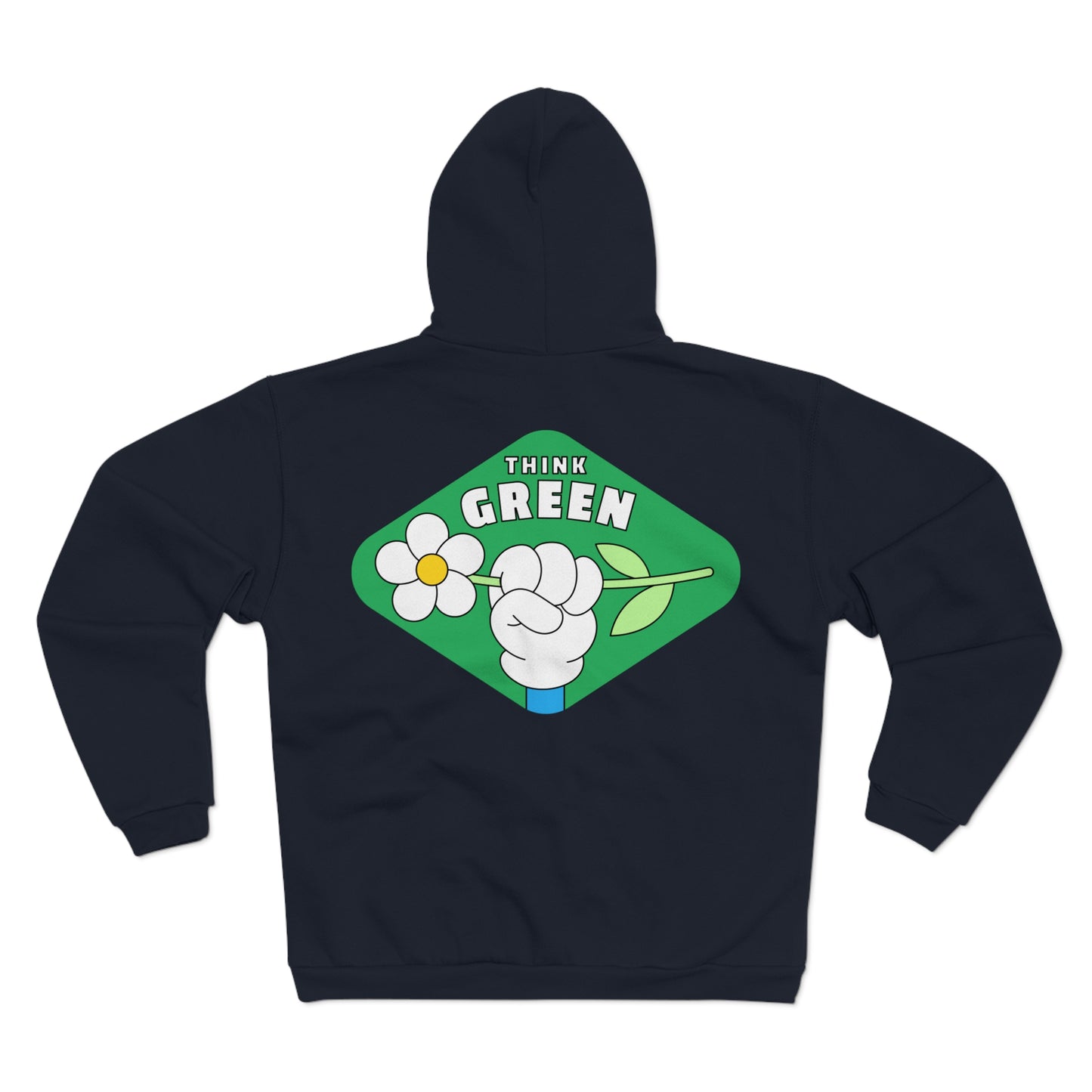 Eco-Friendly Unisex Hooded Zip Sweatshirt.