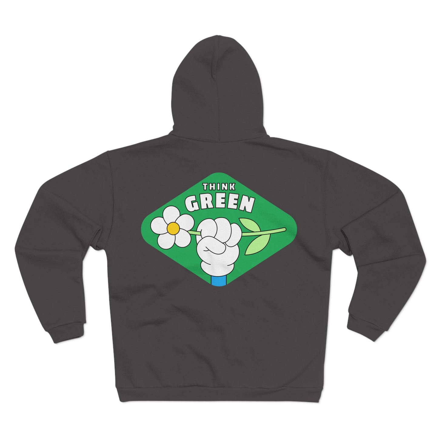 Eco-Friendly Unisex Hooded Zip Sweatshirt.