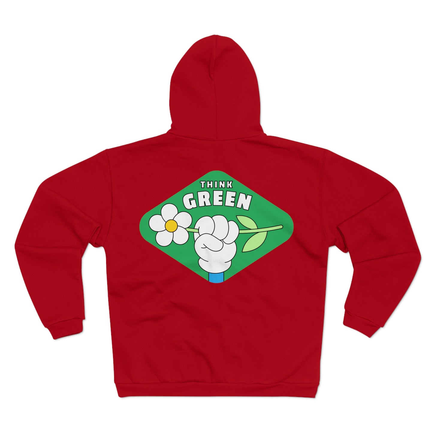 Eco-Friendly Unisex Hooded Zip Sweatshirt.