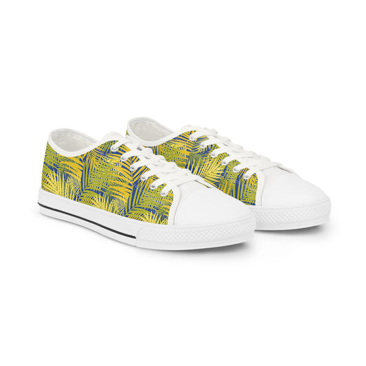 Tropical Print Sneakers for Men - Trendy Summer Footwear, Casual Street Style, Unique Gift for Him, Vacation Essentials, Holiday Ready