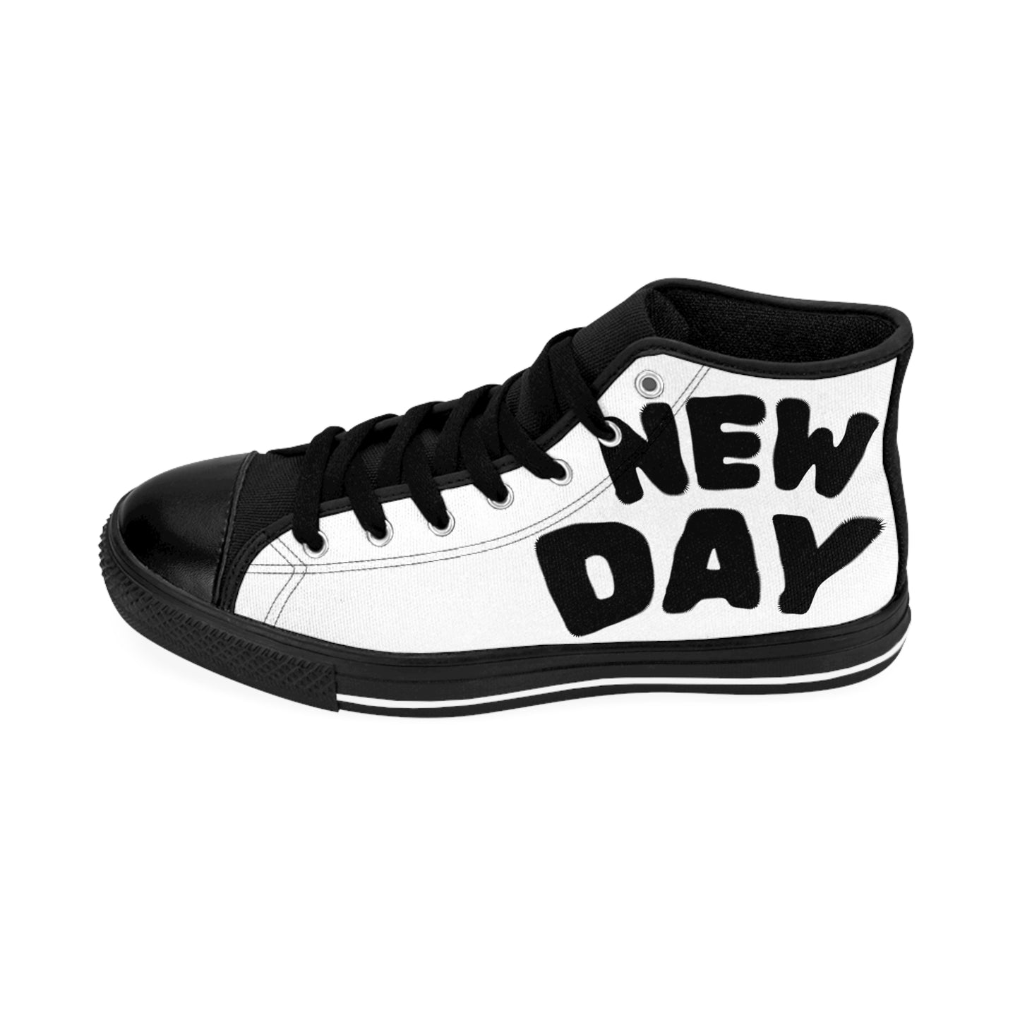 Classic High-Top Sneakers - "New Day" Inspirational Footwear, Trendy Unisex Shoes for Every Occasion, Gift for Him or Her, Fashionable [...]