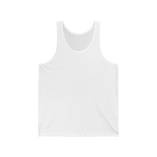 Valentine's Love Tank Top, Unisex Jersey Tank, Casual Summer Wear, Heart Graphic Tee, Gift for Couples, Romantic Apparel