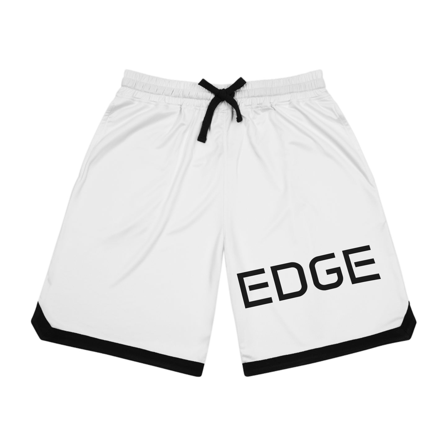 Basketball Ribbed Shorts with EDGE Print, Athletic Wear, Sports Shorts, Gym Shorts, Casual Wear, Summer Sports Apparel