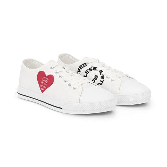 Casual Love Sneakers | Men's Low Top Shoes for Everyday Wear, Valentine's Gift, Street Style, Comfort Shoes, Trendy Footwear