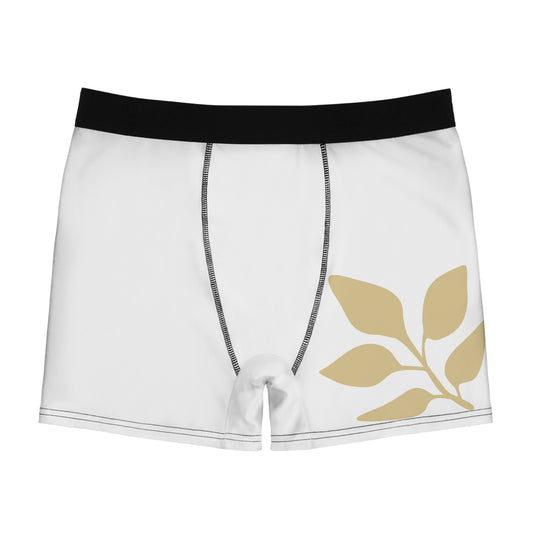Stylish Men's Boxer Briefs with Elegant Leaf Design, Comfortable Underwear, Unique Gift for Him, Everyday Essentials, Eco-Friendly Fashion