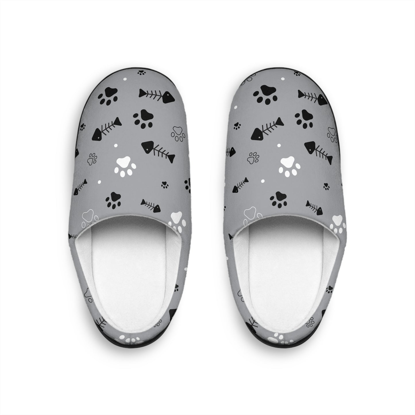 Cozy Pet Paw Print Indoor Slippers for Men, Comfy House Shoes, Gift for Animal Lovers, Indoor Footwear, Unique Pet Lover's Gift